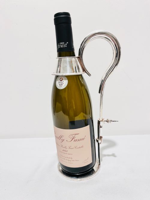 ANTIQUE SILVER PLATED WINE BOTTLE HOLDER BY MAPPIN WEBB C1900 - ADDITIONAL PHOTO 5