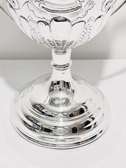 ANTIQUE SILVER PLATED FOOTBALL TROPHY C1910 - ADDITIONAL PHOTO 2