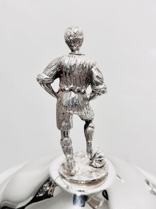 ANTIQUE SILVER PLATED FOOTBALL TROPHY C1910 - ADDITIONAL PHOTO 6