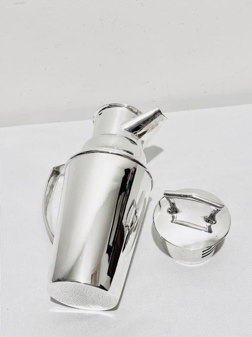 NOVELTY SILVER PLATED COCKTAIL SHAKER BY ASPREY CO C1930 - ADDITIONAL PHOTO 4