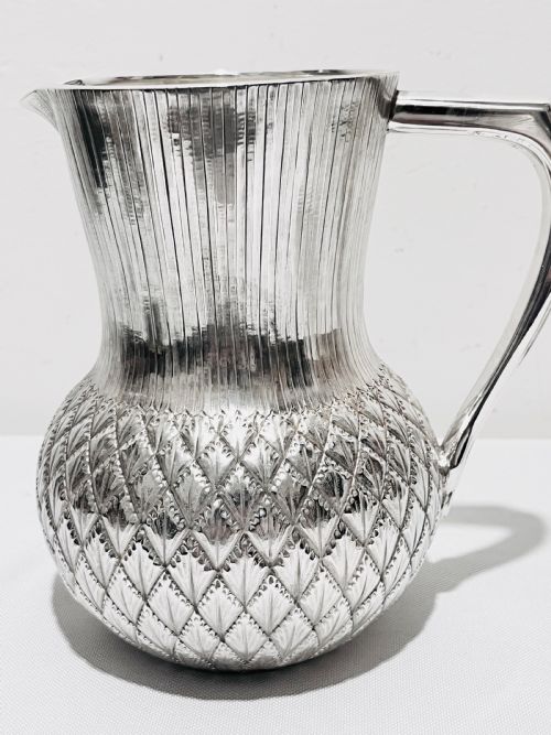 ANTIQUE NOVELTY WATER JUG AND PITCHER IN THE FORM OF SCOTTISH THISTLES BY FENTON BROS C1880 - ADDITIONAL PHOTO 1