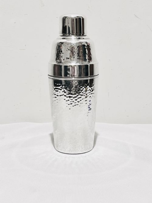 antique silver plated cocktail shaker by mappin webb with juicer - CATEGORY: ANTIQUE SILVER - DATED 1900