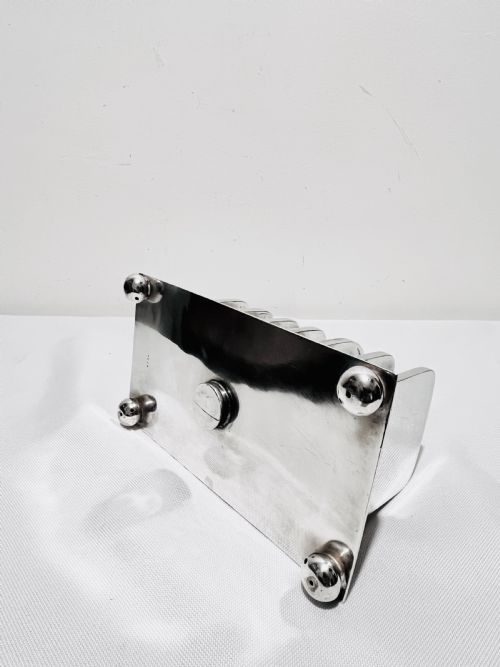 UNUSUAL NOVELTY ANTIQUE SILVER PLATED TOAST RACK BY LOCKWOOD OF BOND STREET - ADDITIONAL PHOTO 4