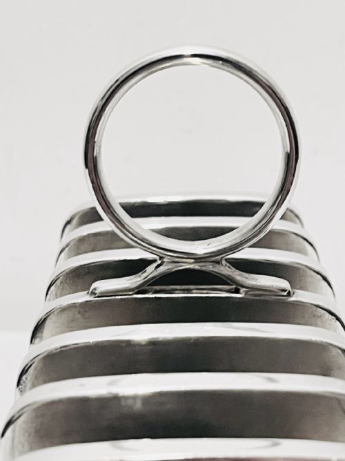 UNUSUAL NOVELTY ANTIQUE SILVER PLATED TOAST RACK BY LOCKWOOD OF BOND STREET - ADDITIONAL PHOTO 5