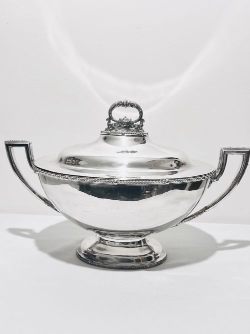 antique silver plated soup tureen c1880 - CATEGORY: ANTIQUE SILVER - DATED 1880