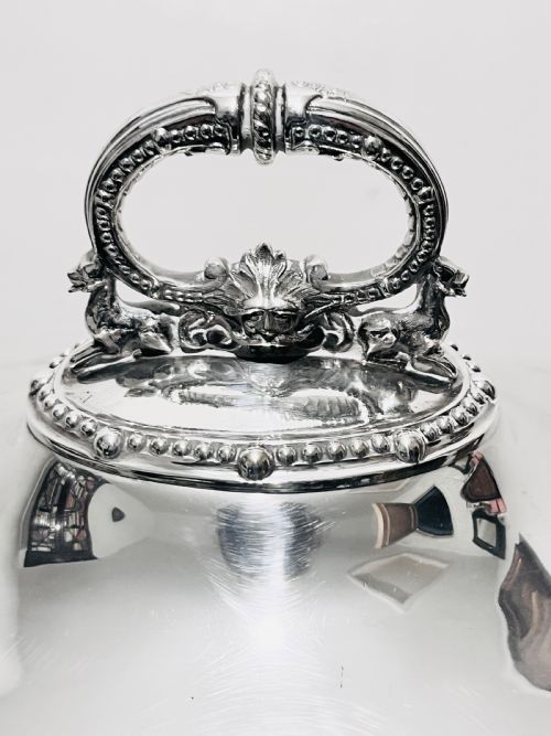 ANTIQUE SILVER PLATED SOUP TUREEN C1880 - ADDITIONAL PHOTO 2