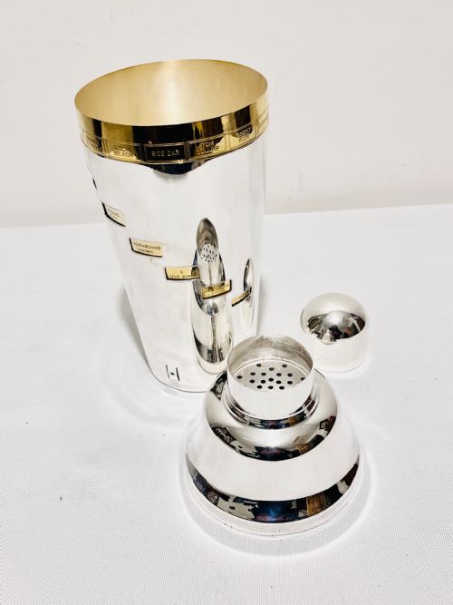 SMART VINTAGE SILVER PLATED DIAL A DRINK COCKTAIL SHAKER BY NAPIER - ADDITIONAL PHOTO 2