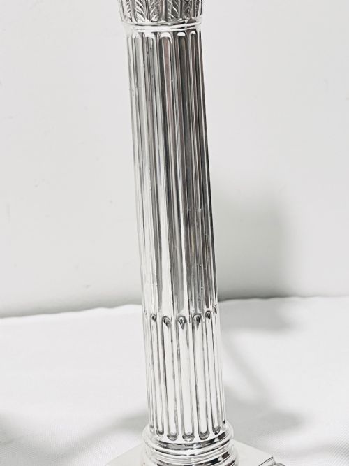 ANTIQUE SILVER PLATED PAIR CANDELABRA C1890 - ADDITIONAL PHOTO 2