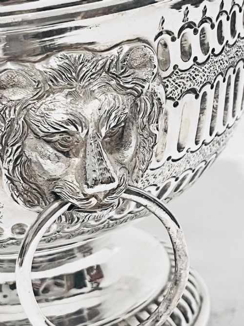 ANTIQUE SILVER PLATED MONTEITH BOWL WITH REMOVABLE RIM C1880 - ADDITIONAL PHOTO 2