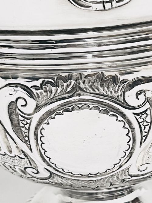 ANTIQUE SILVER PLATED MONTEITH BOWL WITH REMOVABLE RIM C1880 - ADDITIONAL PHOTO 4