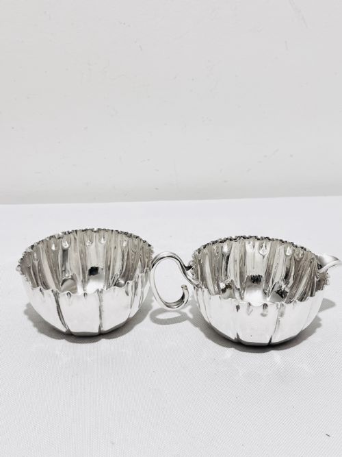 ANTIQUE SILVER PLATED STRAWBERRY SET BY BENETFINK CO C1880 - ADDITIONAL PHOTO 4