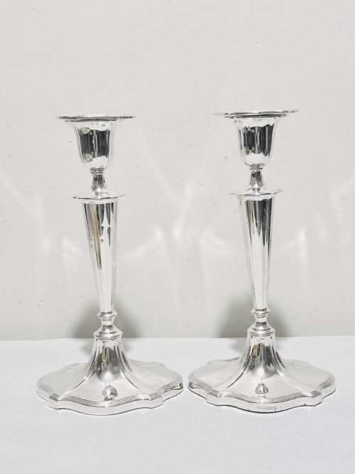 PAIR OF ANTIQUE WALKER HALL SILVER PLATED CANDELABRA - ADDITIONAL PHOTO 5