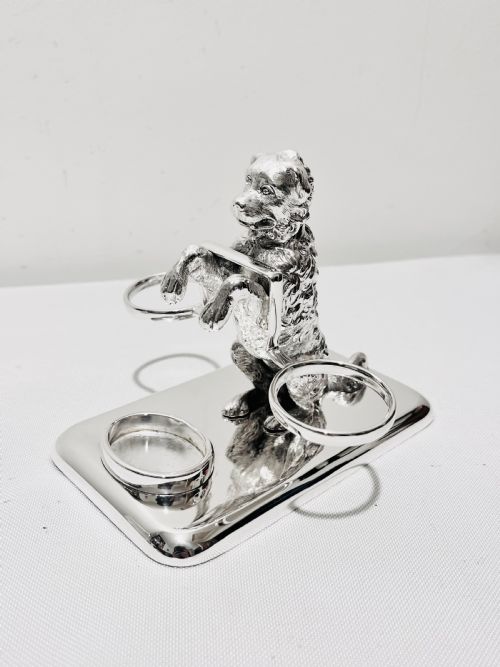 ANTIQUE SILVER PLATED NOVELTY DOG CRUET C1880 - ADDITIONAL PHOTO 6