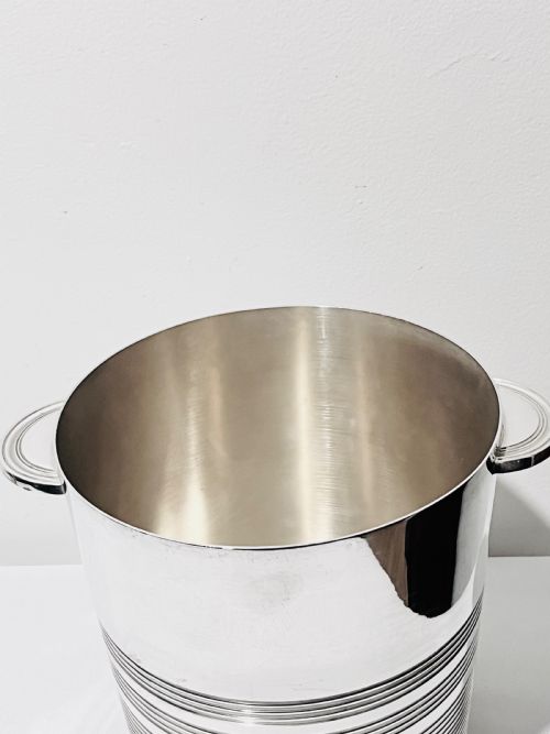 ANTIQUE SILVER PLATED CHAMPAGNE BUCKET OR WINE COOLER BY ERCUIS C1930 - ADDITIONAL PHOTO 4