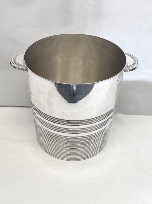 ANTIQUE SILVER PLATED CHAMPAGNE BUCKET OR WINE COOLER BY ERCUIS C1930 - ADDITIONAL PHOTO 5