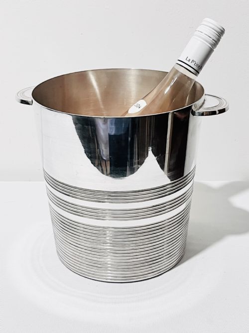 ANTIQUE SILVER PLATED CHAMPAGNE BUCKET OR WINE COOLER BY ERCUIS C1930 - ADDITIONAL PHOTO 10