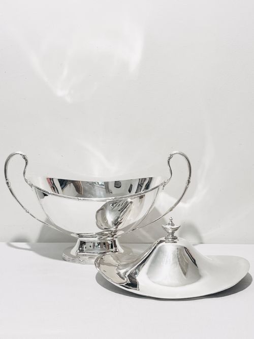 ANTIQUE SILVER PLATED SOUP TUREEN BY MAPPIN WEBB C1880 - ADDITIONAL PHOTO 3