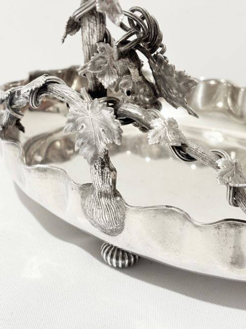 ANTIQUE SILVER PLATED GRAPES STAND BY MAPPIN WEBB C1880 - ADDITIONAL PHOTO 7
