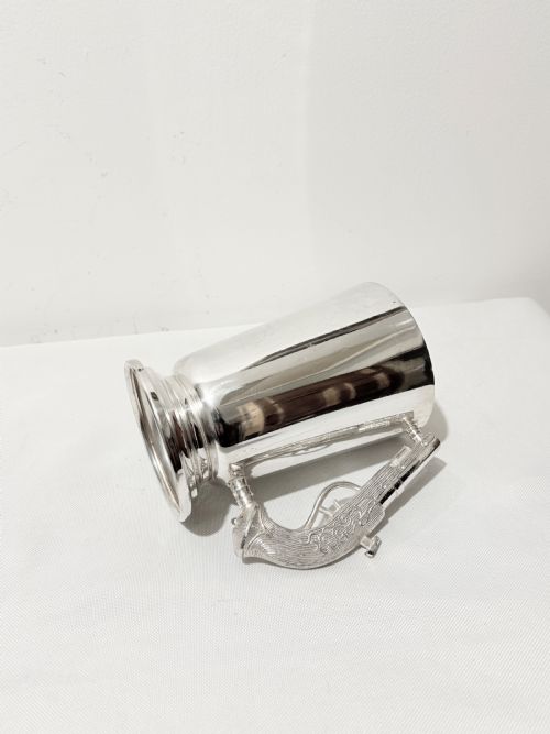 VINTAGE NOVELTY SILVER PLATED TANKARD C1960 - ADDITIONAL PHOTO 4