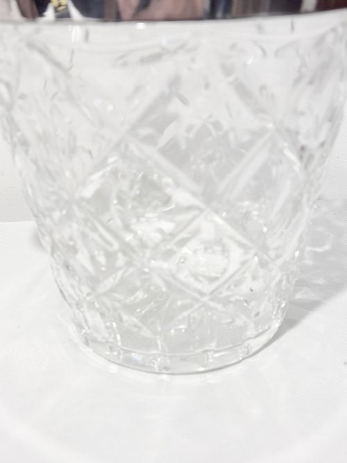 ANTIQUE SILVER PLATED AND GLASS WINE COOLER C1910 - ADDITIONAL PHOTO 4