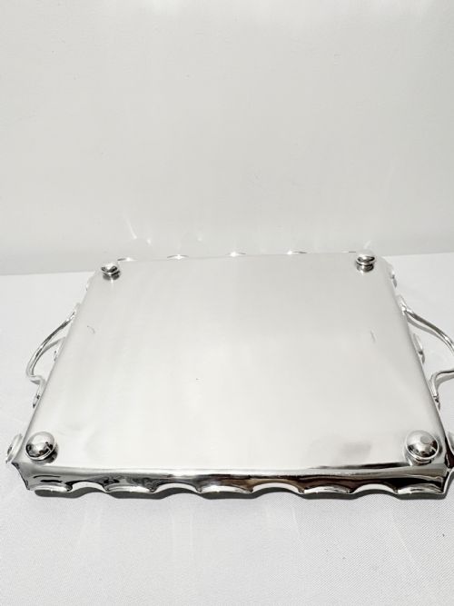 ANTIQUE SILVER PLATED TRAY BY WILLIAM HUTTON SON C1920 - ADDITIONAL PHOTO 3