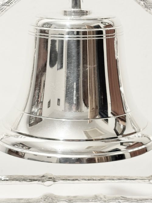 SILVER PLATED DINNER BELL C1880 - ADDITIONAL PHOTO 3