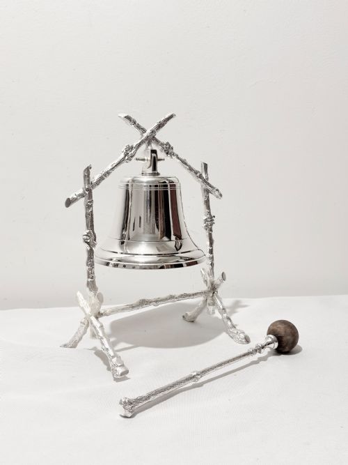 SILVER PLATED DINNER BELL C1880 - ADDITIONAL PHOTO 5