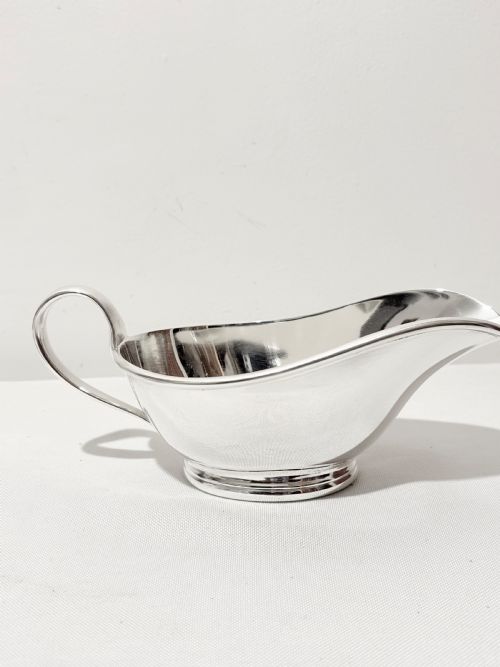 ANTIQUE SILVER PLATED PAIR OF GRAVY BOATS BY MAPPIN WEBB C1910 - ADDITIONAL PHOTO 2