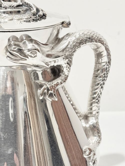 UNUSUAL SILVER PLATED TEAPOT DRAGON C1880 BY MARTIN HALL CO - ADDITIONAL PHOTO 1
