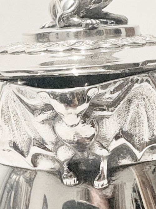 UNUSUAL SILVER PLATED TEAPOT DRAGON C1880 BY MARTIN HALL CO - ADDITIONAL PHOTO 3