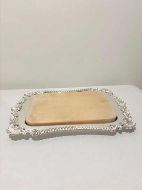 antique silver plated bread cheese board c1880 - CATEGORY: ANTIQUE SILVER - DATED 1880