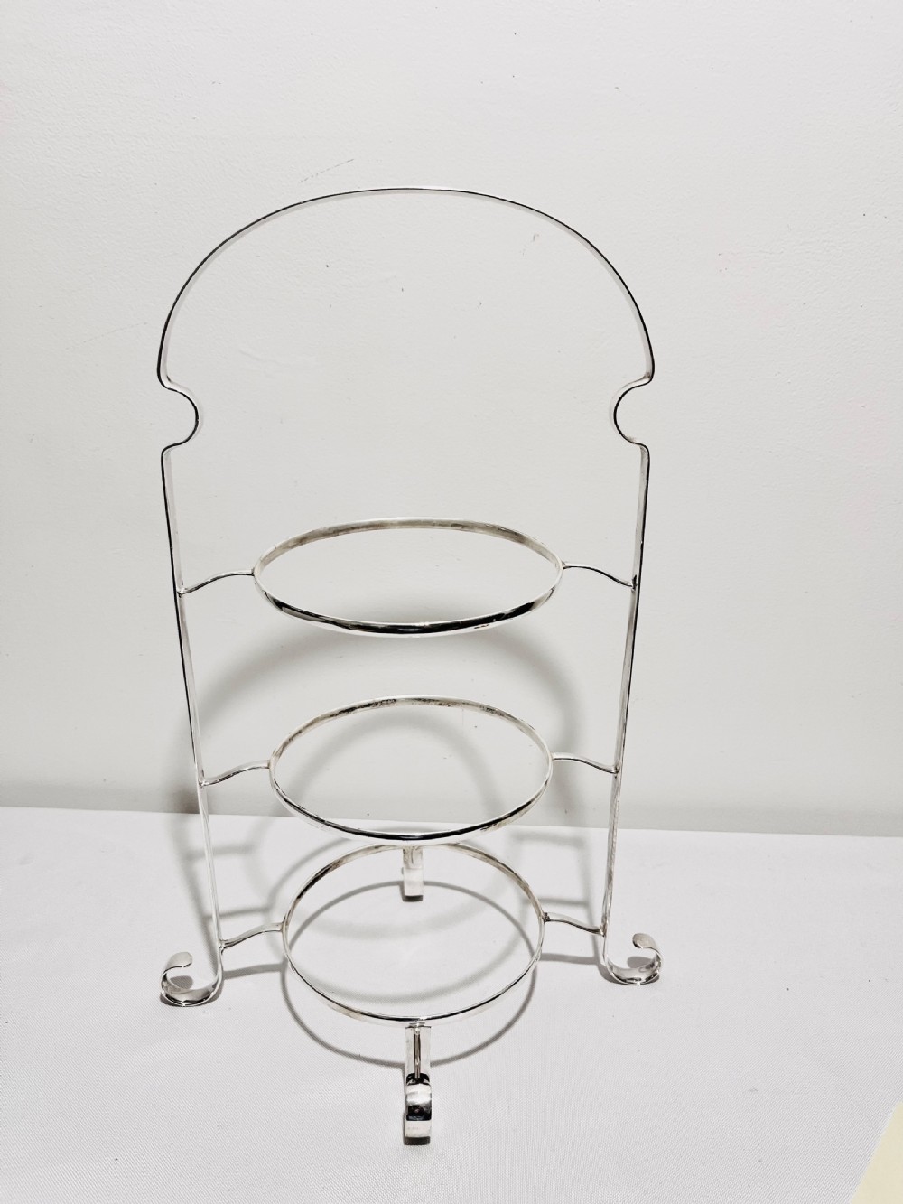 Vintage silver plated 3 tier cake stand by Marples & Company c1930