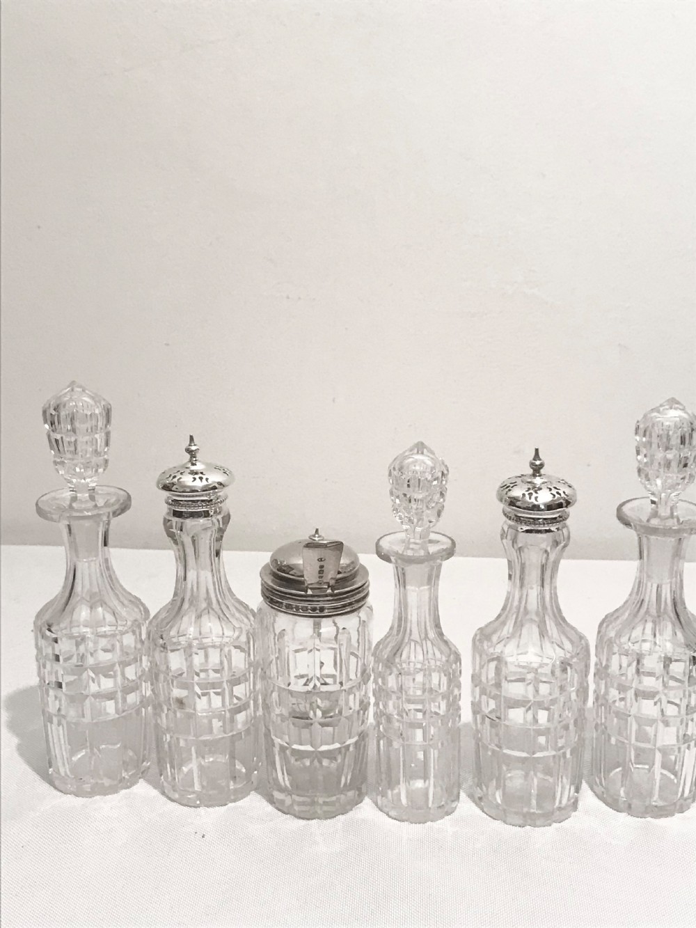 Antique silver plated 6 bottle cruet by Martin Hall & Co c1880 View V