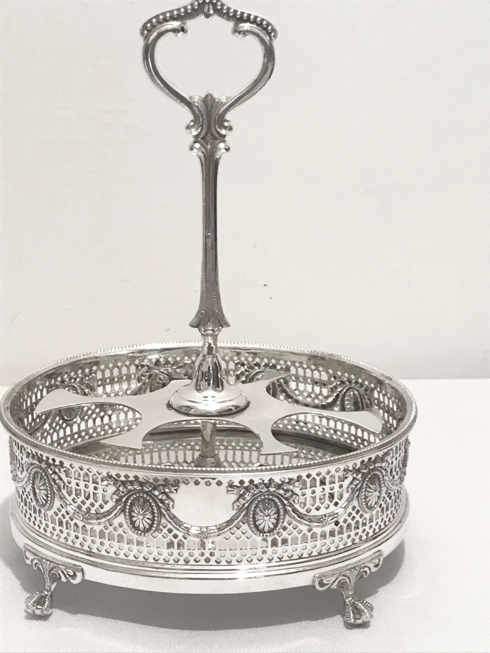 Antique silver plated 6 bottle cruet by Martin Hall & Co c1880 View VII