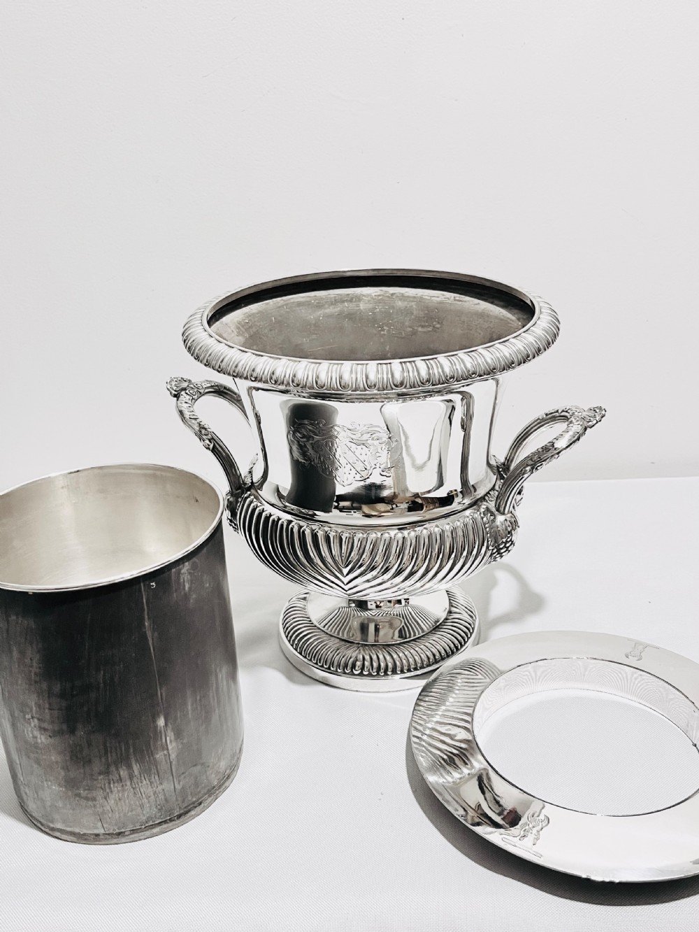 Old Sheffield plate wine cooler c1830 View VIII