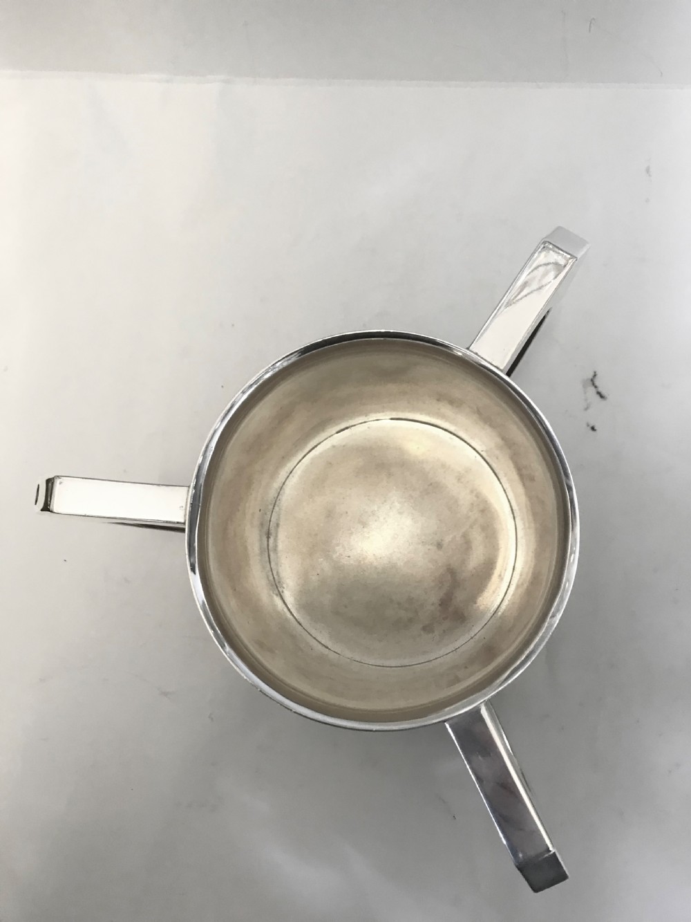Antique oak & silver plated tyg or loving cup c1900 View IV