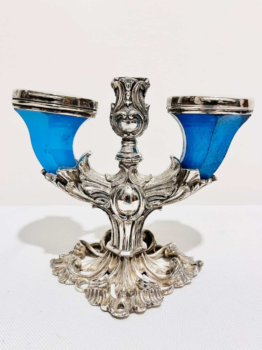 Fabulous silver plated double inkstand by Elkington & Company c1870