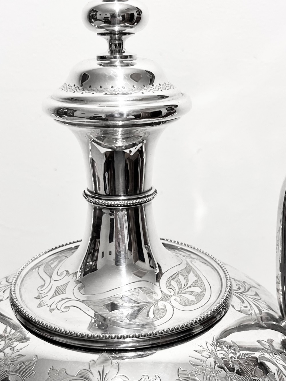 Antique silver plated samovar or tea urn by John Round & Sons c1880 View IV