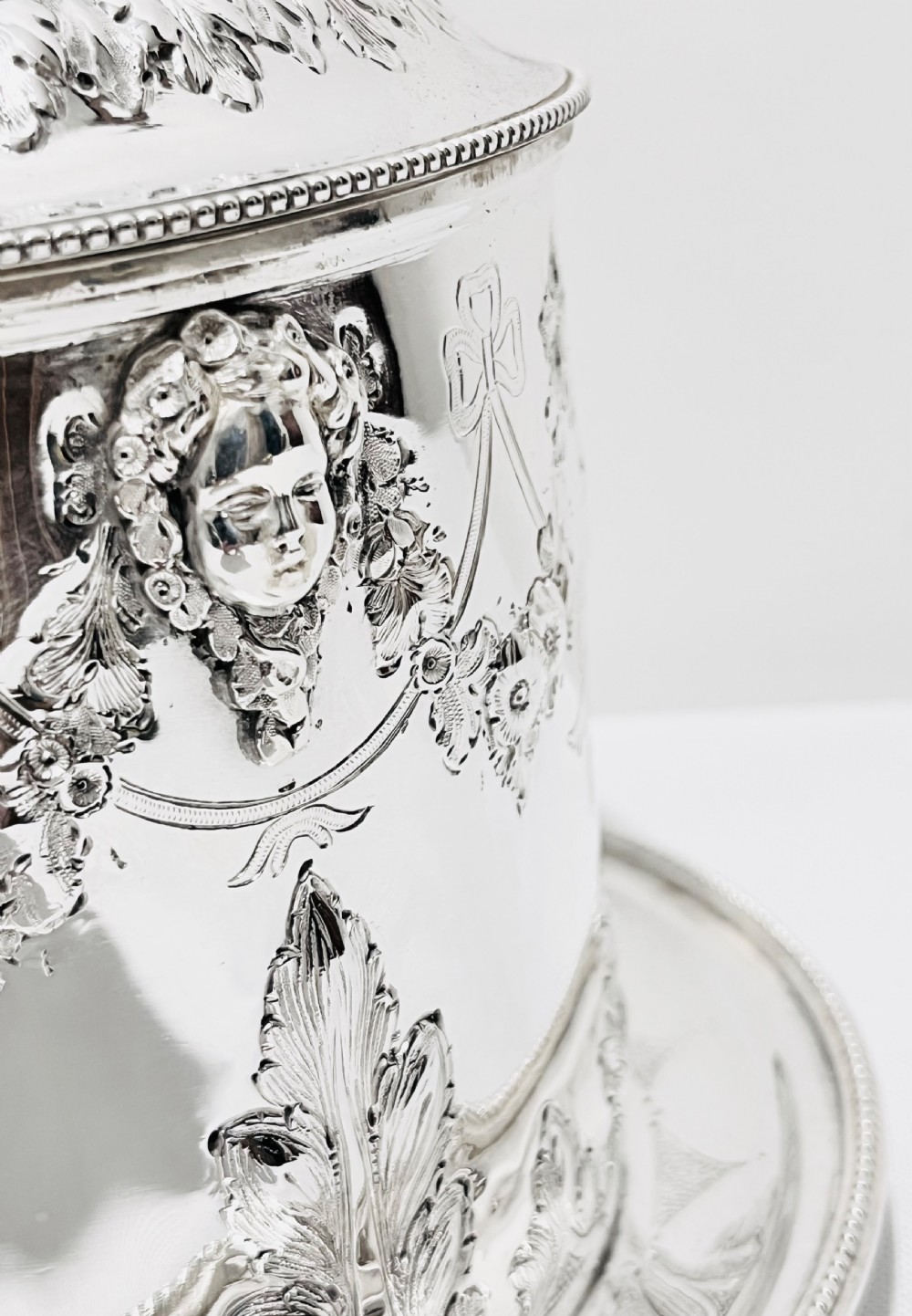 Handsome silver plated biscuit box by Martin Hall & Co c1880 View II