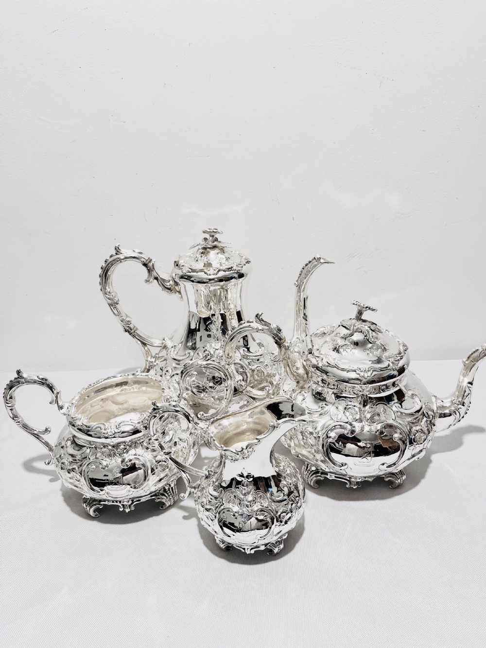 Victorian silver plated  4 piece tea and coffee set c1880