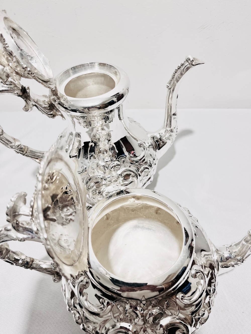 Victorian silver plated  4 piece tea and coffee set c1880 View VII