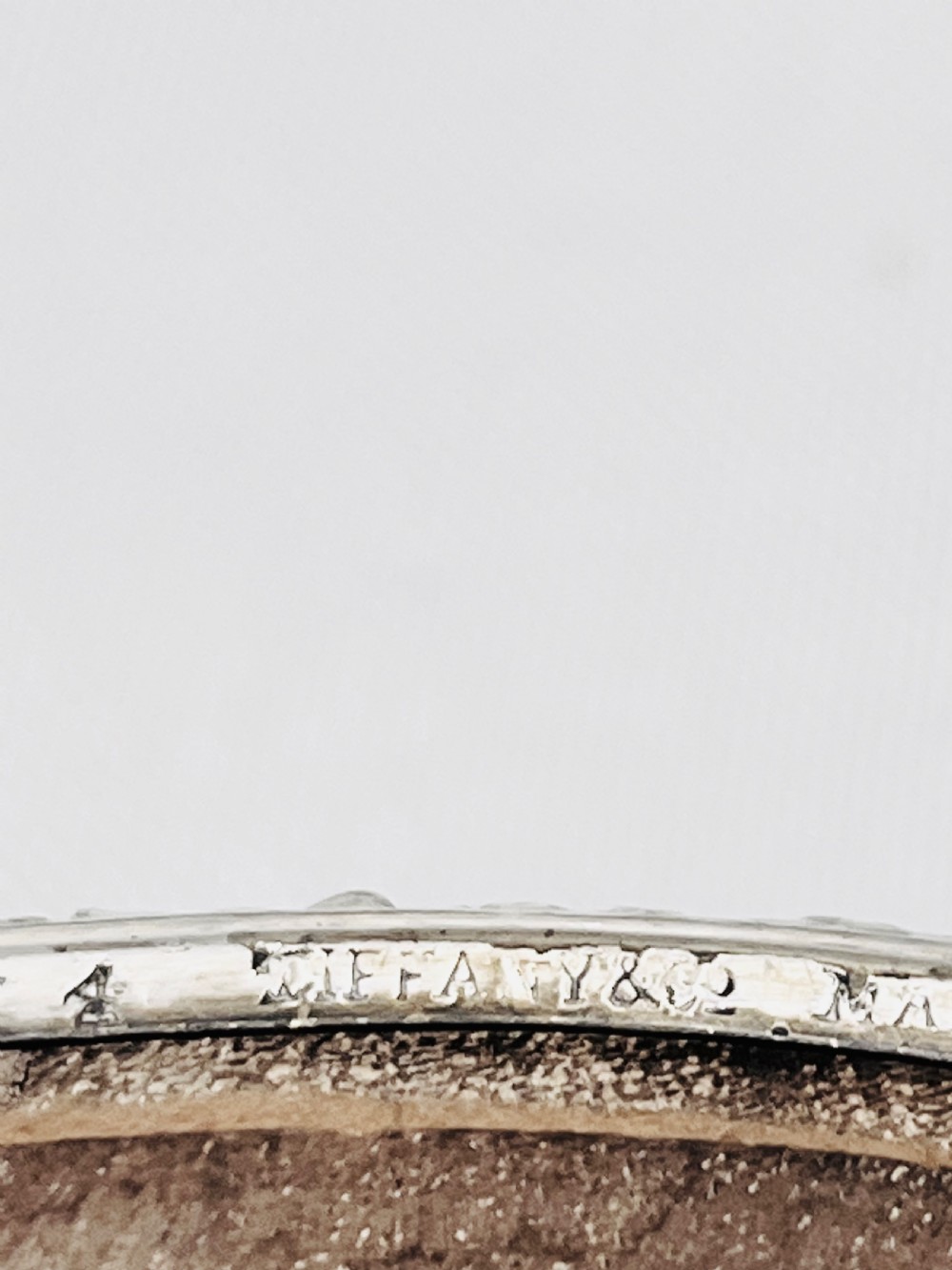 Pair of antique silver plated coasters by Tiffany & Co c1880 View VI