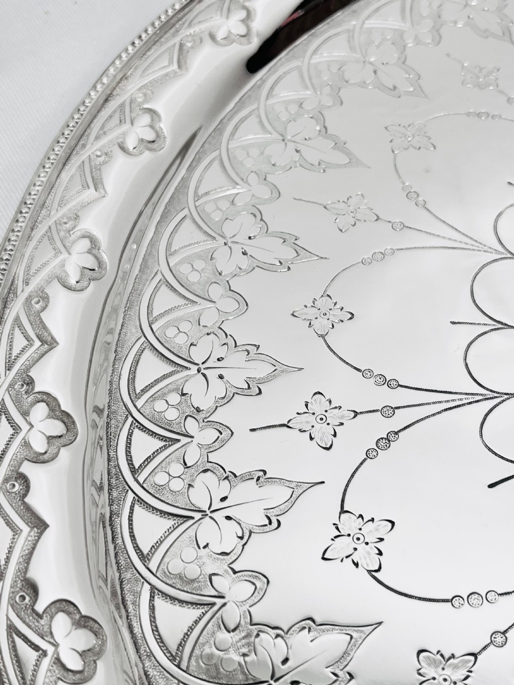 Antique silver plated salver c1880 by Whytock & Sons Dundee Scotland  View IV