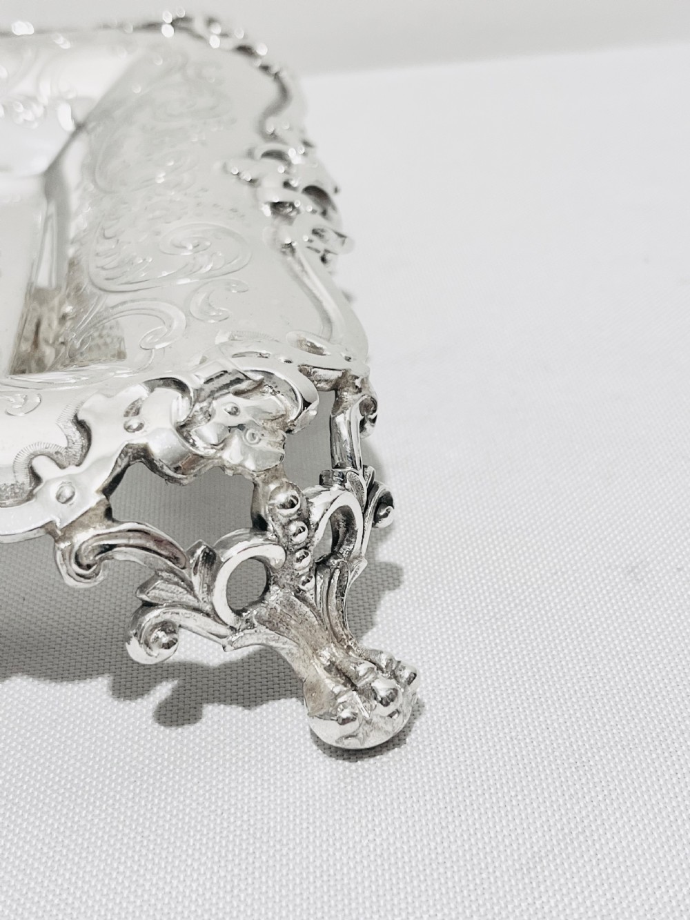 Antique silver plated inkstand by Walker & Hall c1880 View II