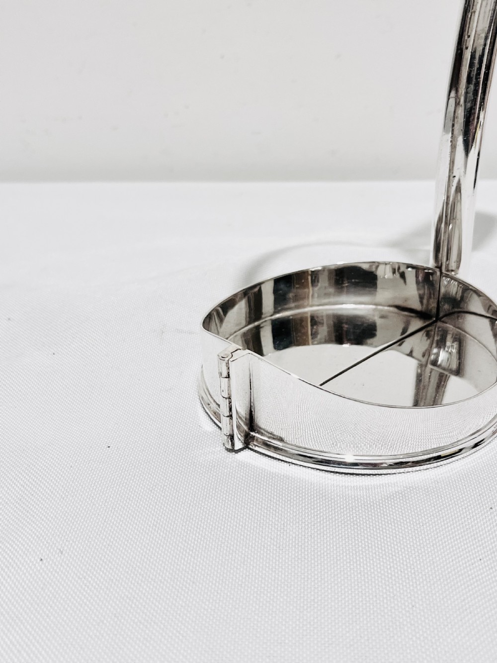 Antique silver plated wine bottle holder by Mappin & Webb c1900 View III
