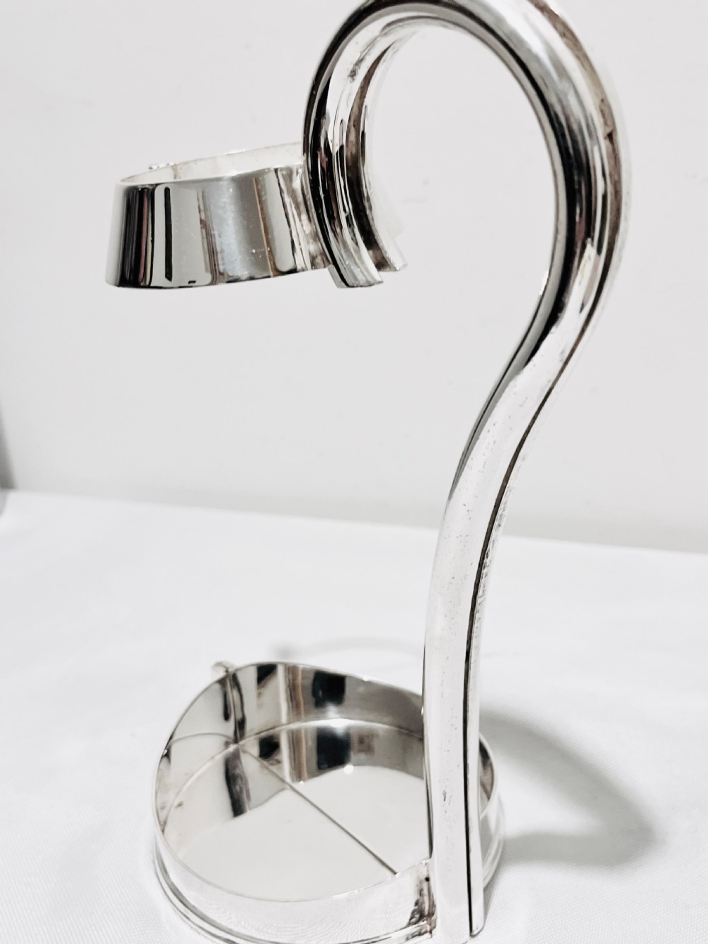 Antique silver plated wine bottle holder by Mappin & Webb c1900 View V