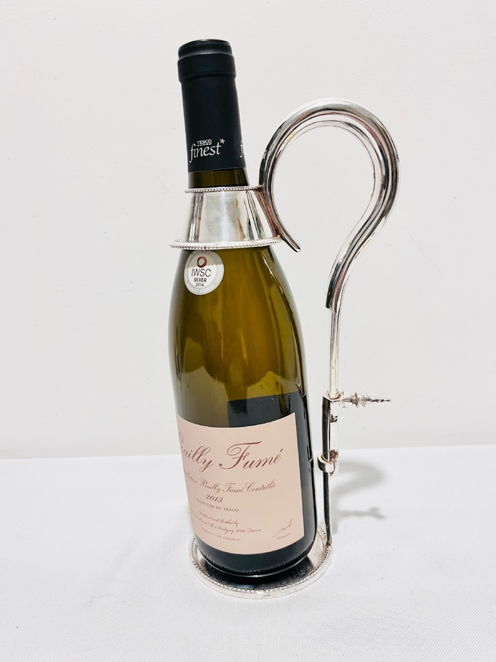 Antique silver plated wine bottle holder by Mappin & Webb c1900 View VI
