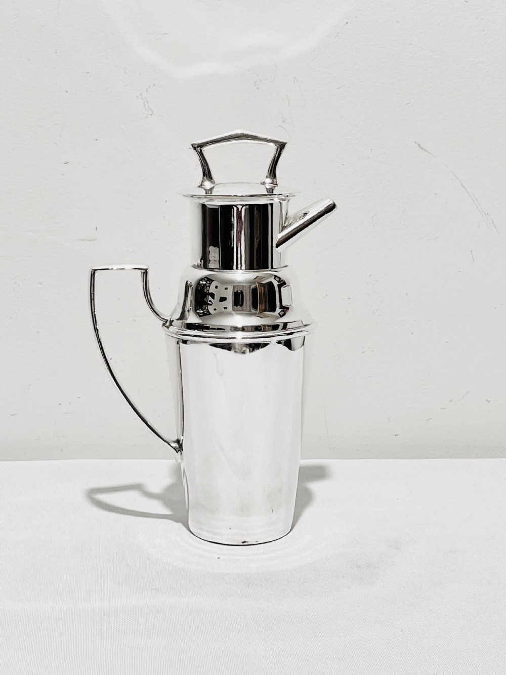 Novelty silver plated cocktail shaker by Asprey & Co c1930