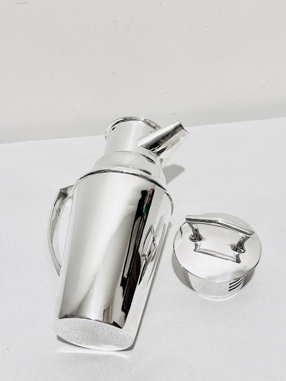 Novelty silver plated cocktail shaker by Asprey & Co c1930 View V