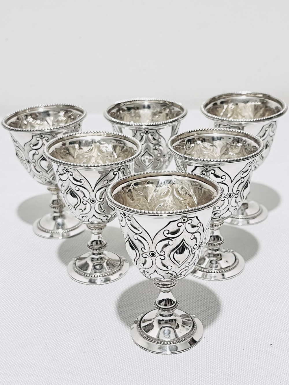 Antique silver plated 6 egg cruet by Martin Hall & Co c1880 View VI